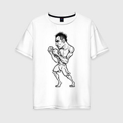 Футболка оверсайз женская Tony Ferguson art, цвет: белый