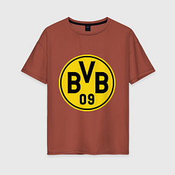 Футболка оверсайз женская BVB 09, цвет: кирпичный