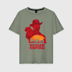 Футболка оверсайз женская Red Dead Redemption 2, цвет: авокадо