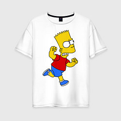 Женская футболка оверсайз Барт: бой без правил