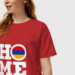 Футболка оверсайз женская Армения - Дом, цвет: красный — фото 2