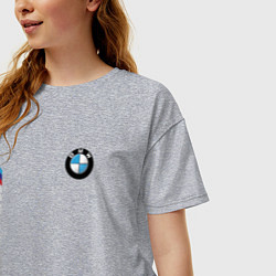 Футболка оверсайз женская BMW M PERFORMANCE БМВ, цвет: меланж — фото 2