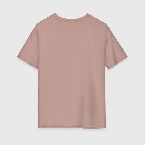 Женская футболка оверсайз Keep Calm & Don't Blink / Пыльно-розовый – фото 2