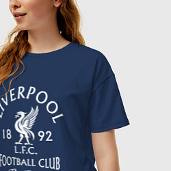 Футболка оверсайз женская Liverpool: Football Club, цвет: тёмно-синий — фото 2