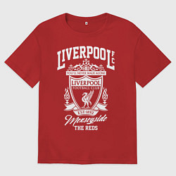 Футболка оверсайз женская Liverpool: Est 1892, цвет: красный