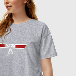 Футболка оверсайз женская Alt N7 Wings, цвет: меланж — фото 2