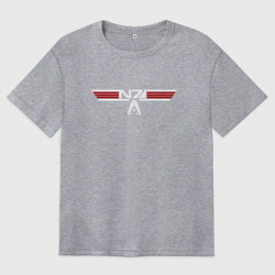 Футболка оверсайз женская Alt N7 Wings, цвет: меланж