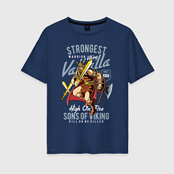 Женская футболка оверсайз Strongest Viking