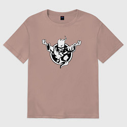 Футболка оверсайз женская Thunderdome logo, цвет: пыльно-розовый