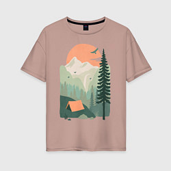Женская футболка оверсайз Wood Adventure