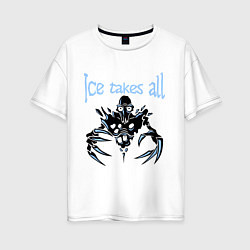 Женская футболка оверсайз Ice Takes All