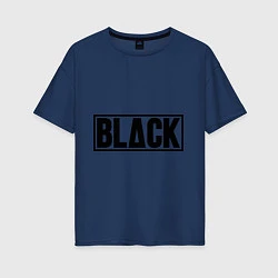 Футболка оверсайз женская BLACK, цвет: тёмно-синий