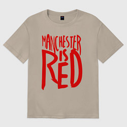 Футболка оверсайз женская Manchester is Red, цвет: миндальный