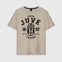 Футболка оверсайз женская Forza Juve 1897: Torino, цвет: миндальный