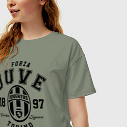 Футболка оверсайз женская Forza Juve 1897: Torino, цвет: авокадо — фото 2