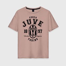 Футболка оверсайз женская Forza Juve 1897: Torino, цвет: пыльно-розовый