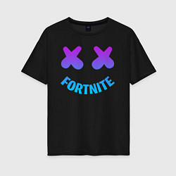 Футболка оверсайз женская FORTNITE x MARSHMELLO, цвет: черный