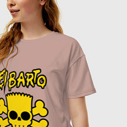 Футболка оверсайз женская El Barto, цвет: пыльно-розовый — фото 2