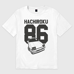 Футболка оверсайз женская Toyota AE86 Hachiroku, цвет: белый