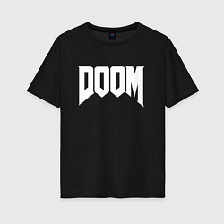 Футболка оверсайз женская DOOM, цвет: черный