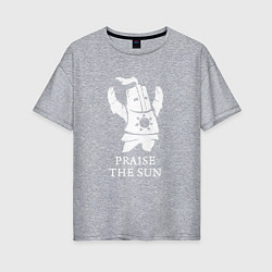 Футболка оверсайз женская Praise the Sun, цвет: меланж