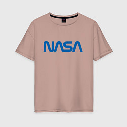 Футболка оверсайз женская NASA, цвет: пыльно-розовый