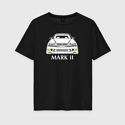 Футболка оверсайз женская Toyota Mark2 JZX100, цвет: черный