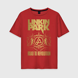 Футболка оверсайз женская Linkin Park: Road to Revolution, цвет: красный