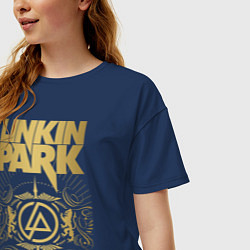 Футболка оверсайз женская Linkin Park: Road to Revolution, цвет: тёмно-синий — фото 2