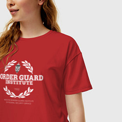 Футболка оверсайз женская Border Guard Institute, цвет: красный — фото 2