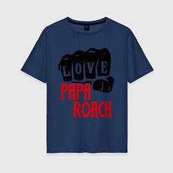Женская футболка оверсайз Love Papa Roach