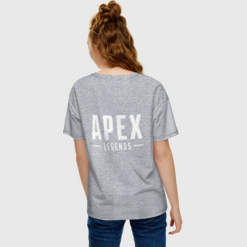 Женская футболка оверсайз Apex Legends: Symbol / Меланж – фото 4