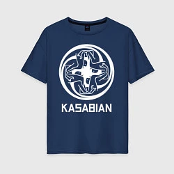 Футболка оверсайз женская Kasabian: Symbol, цвет: тёмно-синий