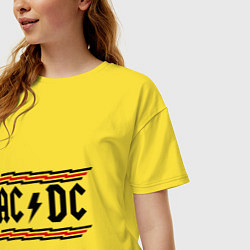 Футболка оверсайз женская AC/DC Voltage, цвет: желтый — фото 2