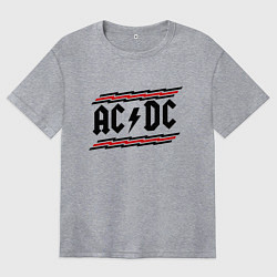 Футболка оверсайз женская AC/DC Voltage, цвет: меланж