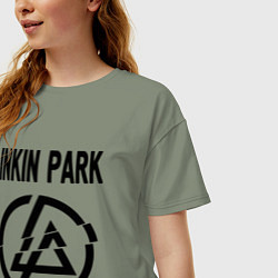 Футболка оверсайз женская Linkin Park, цвет: авокадо — фото 2
