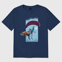 Женская футболка оверсайз Параплан