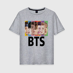 Женская футболка оверсайз BTS: Boys Faces