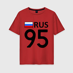 Футболка оверсайз женская RUS 95, цвет: красный