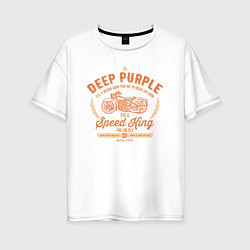 Футболка оверсайз женская Deep Purple: Speed King, цвет: белый