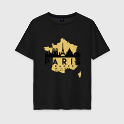 Женская футболка оверсайз Париж - Франция