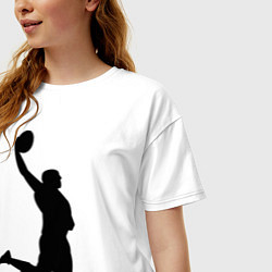 Футболка оверсайз женская Jordan Basketball, цвет: белый — фото 2
