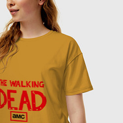 Футболка оверсайз женская The walking Dead AMC, цвет: горчичный — фото 2