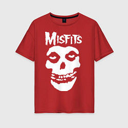 Футболка оверсайз женская Misfits, цвет: красный