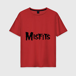 Женская футболка оверсайз Misfits logo