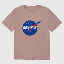 Женская футболка оверсайз NASA Delorean 88 mph