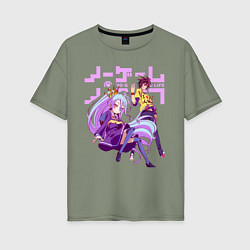 Футболка оверсайз женская No Game No Life, цвет: авокадо