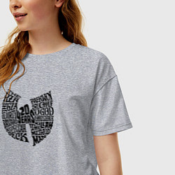 Футболка оверсайз женская WU TANG CLAN, цвет: меланж — фото 2