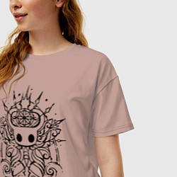 Футболка оверсайз женская Hollow Knight, цвет: пыльно-розовый — фото 2