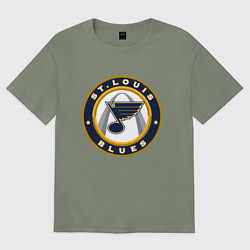 Футболка оверсайз женская St Louis Blues, цвет: авокадо